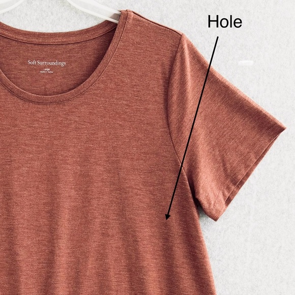 Soft Surroundings Womens Willa Tunic Top Short Sleeve Shirt Large Orange READ - Picture 7 of 16